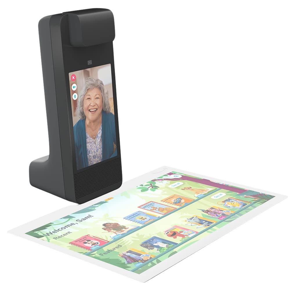 Sistema interactivo Amazon Glow, videollamadas y juego para niños, pantalla proyectada de 19", negro